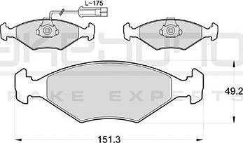 Akebono AN-4034WK - Тормозные колодки, дисковые, комплект autospares.lv