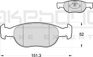 Akebono AN-4033KE - Тормозные колодки, дисковые, комплект autospares.lv