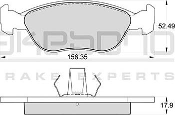 Akebono AN-4032WKE - Тормозные колодки, дисковые, комплект autospares.lv