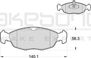 Akebono AN-4025K - Тормозные колодки, дисковые, комплект autospares.lv