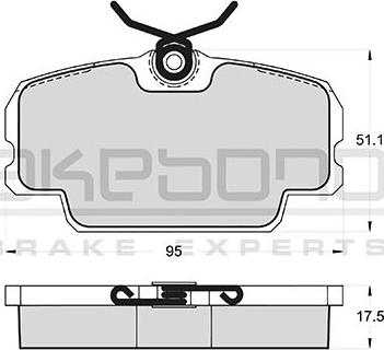 Akebono AN-4078KE - Тормозные колодки, дисковые, комплект autospares.lv