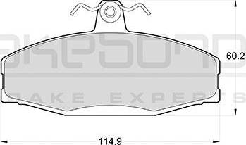 Akebono AN-4072K - Тормозные колодки, дисковые, комплект autospares.lv