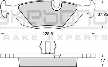 Akebono AN-4077K - Тормозные колодки, дисковые, комплект autospares.lv