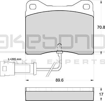 Akebono AN-4195WKE - Тормозные колодки, дисковые, комплект autospares.lv