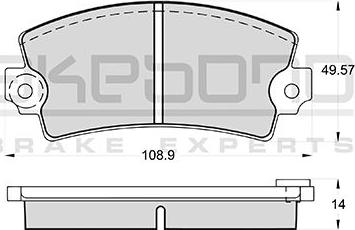 Akebono AN-4146WKE - Тормозные колодки, дисковые, комплект autospares.lv