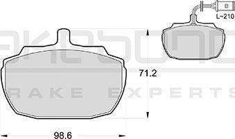 Akebono AN-4154WK - Тормозные колодки, дисковые, комплект autospares.lv