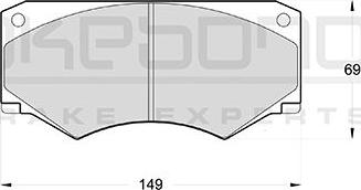 Akebono AN-4150KE - Тормозные колодки, дисковые, комплект autospares.lv