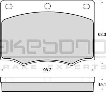 Akebono AN-4151KE - Тормозные колодки, дисковые, комплект autospares.lv