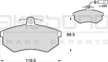 Akebono AN-4169WK - Тормозные колодки, дисковые, комплект autospares.lv