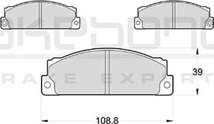 Akebono AN-4164WKE - Тормозные колодки, дисковые, комплект autospares.lv