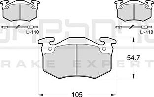 Akebono AN-4168WKE - Тормозные колодки, дисковые, комплект autospares.lv