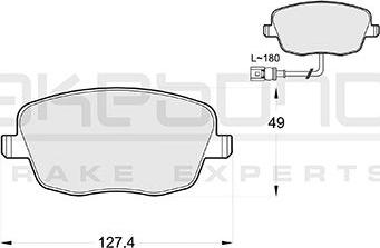 Akebono AN-4100WKE - Тормозные колодки, дисковые, комплект autospares.lv