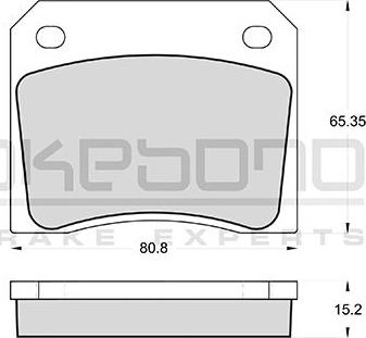 Akebono AN-4119KE - Тормозные колодки, дисковые, комплект autospares.lv