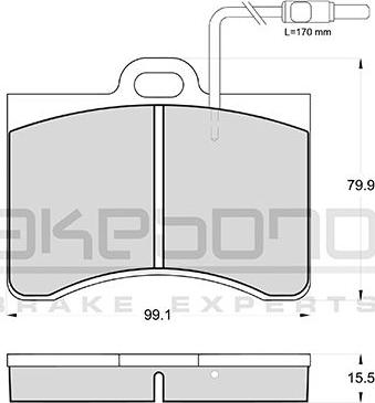 Akebono AN-4116WKE - Тормозные колодки, дисковые, комплект autospares.lv