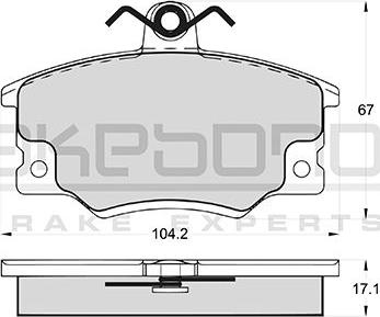 Akebono AN-4186WKE - Тормозные колодки, дисковые, комплект autospares.lv