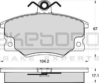 Akebono AN-4186WK - Тормозные колодки, дисковые, комплект autospares.lv