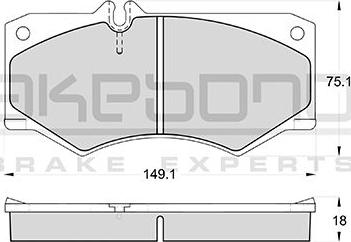 Akebono AN-4180KE - Тормозные колодки, дисковые, комплект autospares.lv