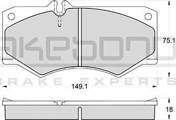 Akebono AN-4180K - Тормозные колодки, дисковые, комплект autospares.lv