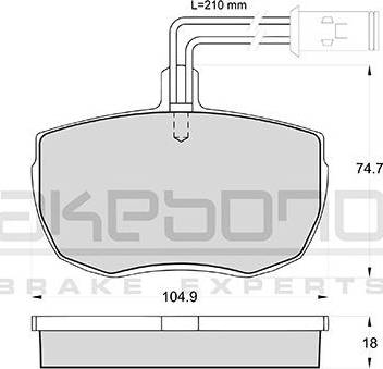 Akebono AN-4181WK - Тормозные колодки, дисковые, комплект autospares.lv