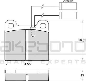 Akebono AN-4182WKE - Тормозные колодки, дисковые, комплект autospares.lv