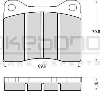 Akebono AN-4136KE - Тормозные колодки, дисковые, комплект autospares.lv