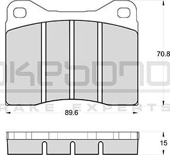 Akebono AN-4136K - Тормозные колодки, дисковые, комплект autospares.lv