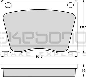 Akebono AN-4126KE - Тормозные колодки, дисковые, комплект autospares.lv