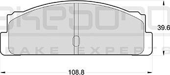 Akebono AN-4128K - Тормозные колодки, дисковые, комплект autospares.lv