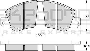 Akebono AN-4122WK - Тормозные колодки, дисковые, комплект autospares.lv