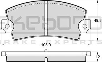 Akebono AN-4179KE - Тормозные колодки, дисковые, комплект autospares.lv