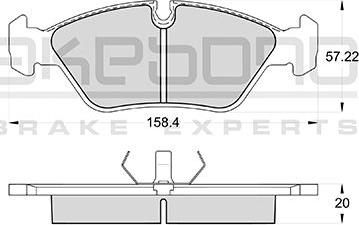 Akebono AN-4176KE - Тормозные колодки, дисковые, комплект autospares.lv