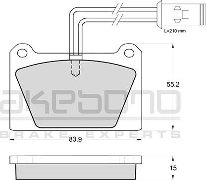 Akebono AN-4173WK - Тормозные колодки, дисковые, комплект autospares.lv