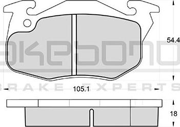 Akebono AN-4394WKE - Тормозные колодки, дисковые, комплект autospares.lv