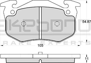 Akebono AN-4391K - Тормозные колодки, дисковые, комплект autospares.lv