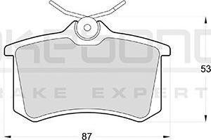 Akebono AN-4398KE - Тормозные колодки, дисковые, комплект autospares.lv