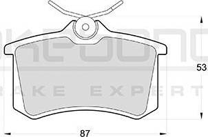 Akebono AN-4398K - Тормозные колодки, дисковые, комплект autospares.lv