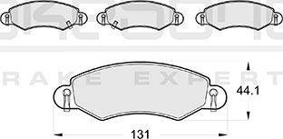 Akebono AN-4344WK - Тормозные колодки, дисковые, комплект autospares.lv