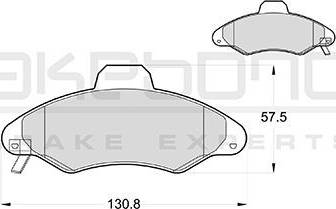 Akebono AN-4354WK - Тормозные колодки, дисковые, комплект autospares.lv