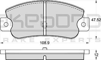 Akebono AN-4353KE - Тормозные колодки, дисковые, комплект autospares.lv