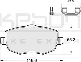 Akebono AN-4365KE - Тормозные колодки, дисковые, комплект autospares.lv