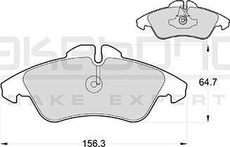 Akebono AN-4309KE - Тормозные колодки, дисковые, комплект autospares.lv