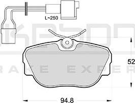 Akebono AN-4304WKE - Тормозные колодки, дисковые, комплект autospares.lv