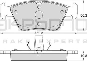 Akebono AN-4311KE - Тормозные колодки, дисковые, комплект autospares.lv