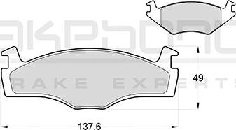 Akebono AN-4387KE - Тормозные колодки, дисковые, комплект autospares.lv