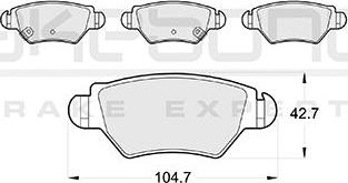 Akebono AN-4338WKE - Тормозные колодки, дисковые, комплект autospares.lv