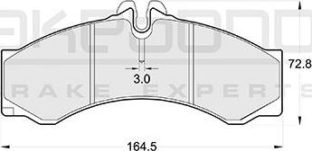 Akebono AN-4329KE - Тормозные колодки, дисковые, комплект autospares.lv