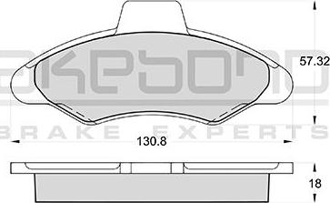 Akebono AN-4375KE - Тормозные колодки, дисковые, комплект autospares.lv