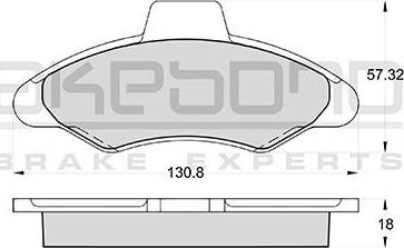 Akebono AN-4375K - Тормозные колодки, дисковые, комплект autospares.lv