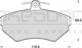 Akebono AN-4373KE - Тормозные колодки, дисковые, комплект autospares.lv