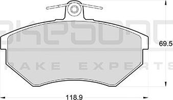 Akebono AN-4372KE - Тормозные колодки, дисковые, комплект autospares.lv